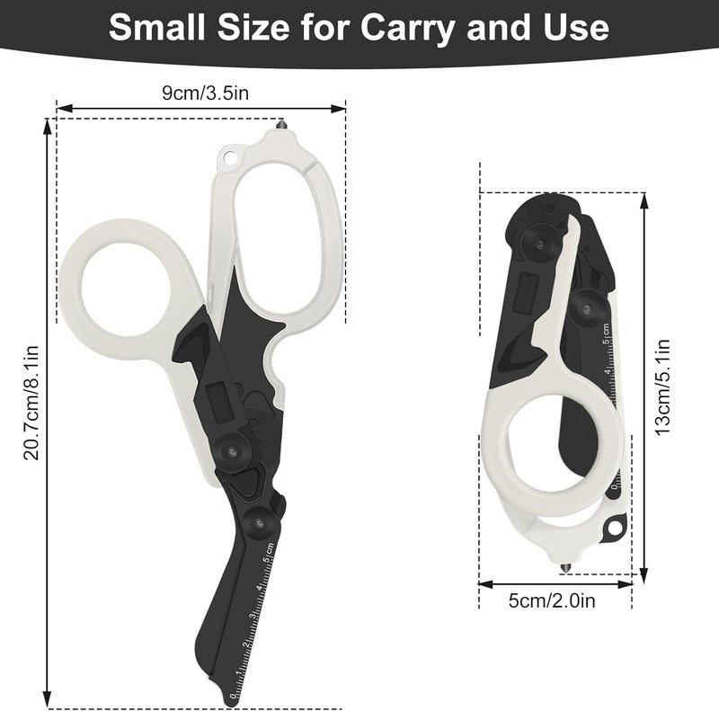 Lemasa 6in1 trauma shears - emergency responders, outdoor emergencies scissor, medical staff, and outdoor camping scissors, ttrauma scissors (Luminous Black) - Image 2